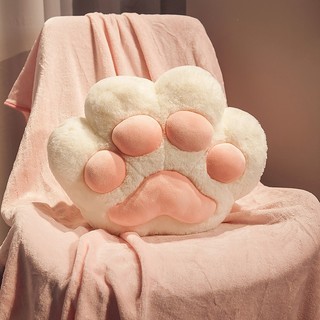 Gối bông chân mèo lông dài cao cấp, gối búp bê, chăn điều hòa di động Cái gối Gối Cat paw cotton pillow【Chiosala12】