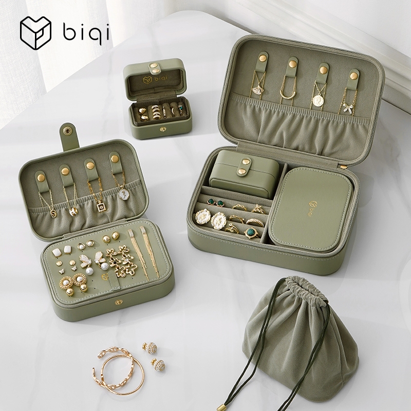 Casegrace Hộp Trang Sức Người Tổ Chức Du Lịch Hộp Trang Sức Có Túi Vẽ Bông Tai Vòng Cổ Nhẫn Trang Sức Hộp Bảo Quản Quà Tặng