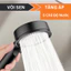 Vòi Sen Tăng Áp 5 Chế Độ, Tiết Kiệm Nước Màu Đen Sang Trọng, Tia Nước Nhỏ Áp Lực Cao【LittleStar1】