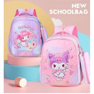Trẻ Em Phong Cách Mới Giảm Gánh Nặng Bảo Vệ Cột Sống Schoolbag Học Sinh Mát Người Nhện Công Chúa Kuromi Ba Lô