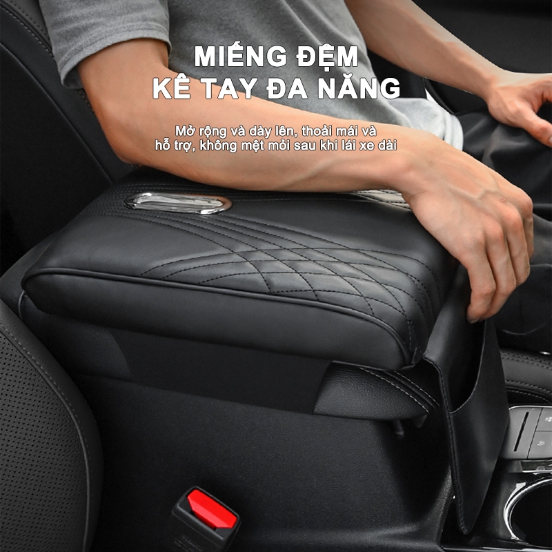 Hộp đệm Tỳ Tay Ô Tô SEAMETAL Bọc Da Nhét Kẽ Ghế Tiện Dụng Cao Cấp Cho Mọi Dòng Xe Hơi (nhiều màu sắc)