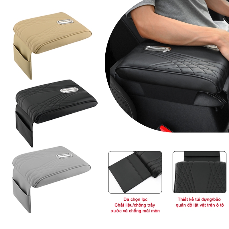 Hộp đệm Tỳ Tay Ô Tô SEAMETAL Bọc Da Nhét Kẽ Ghế Tiện Dụng Cao Cấp Cho Mọi Dòng Xe Hơi (nhiều màu sắc)
