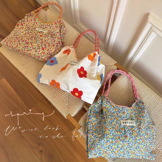 Túi vải supercute Nhật Bản dung lượng cao Instagram hoa bãi biển niche bảo vệ môi trường túi mua sắm một vai tote