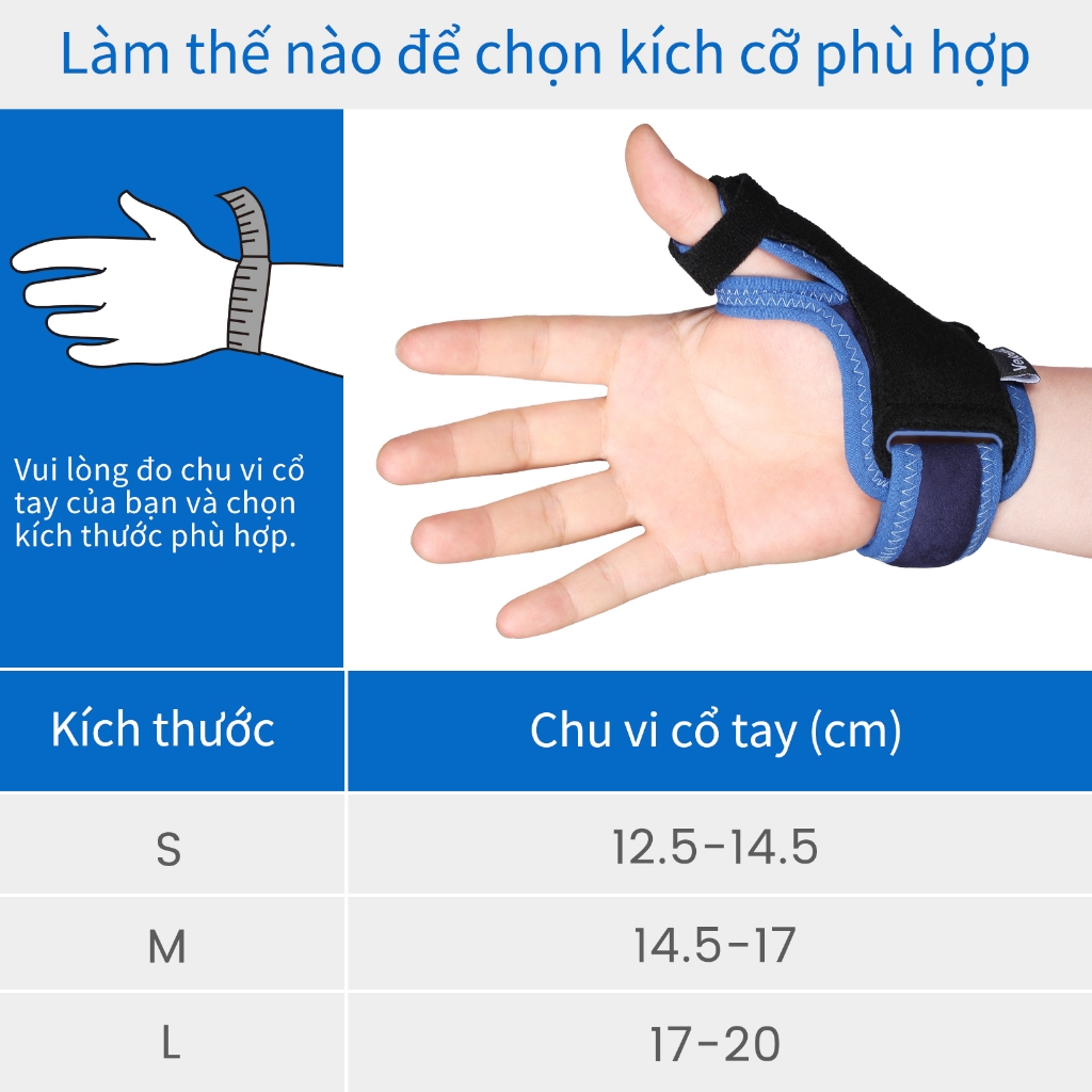 Ảnh Dụng cụ hỗ trợ ngón cái VELPEAU-CMC đầu ngón tay Spica, được sử dụng để giảm đau, viêm khớp, viêm cơ, bong gân, trật khớp, cổ tay và băng đeo cố định ngón cái, dây đeo cổ tay 2