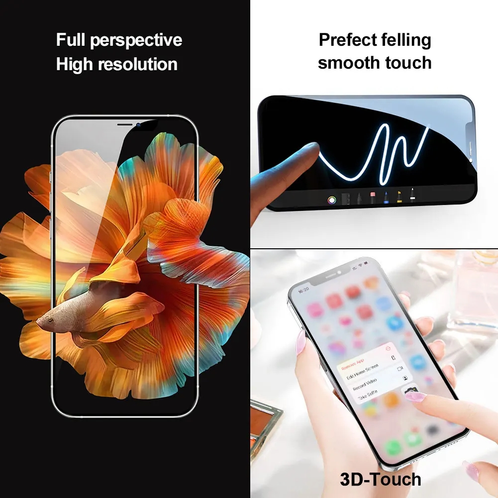 OLED Cho iPhone 11 12 13 Mini 14 Pro Plus X XR XS Max Màn Hình LCD 3D Bảng Điều Khiển Cảm Ứng Bộ Số Hóa Mặt ID Thay Thế | BigBuy360 - bigbuy360.vn