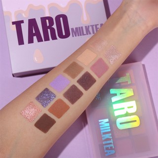 【15 Màu Bảng Mắt】UCANBE Taro Milk Tea Phấn Mắt - Phong Cách Kỳ Ảo: Ánh Kim Rực Rỡ, Phấn Matte Tông Tím, Hồng Pastel