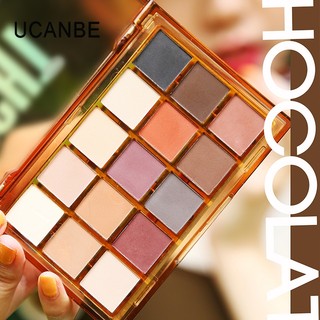 UCANBE 15 Màu Hoa Hồng Sô Cô La Nâu Xám Bảng Phấn Mắt Shimmer Matte Powder