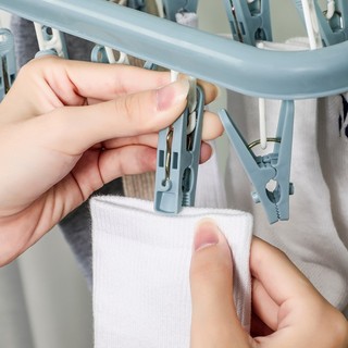 Móc chùm nhựa vuông 32 kẹp phơi tất đồ lót đồ sơ sinh gấp gọn đa năng Square plastic hanger【Chiosala12】