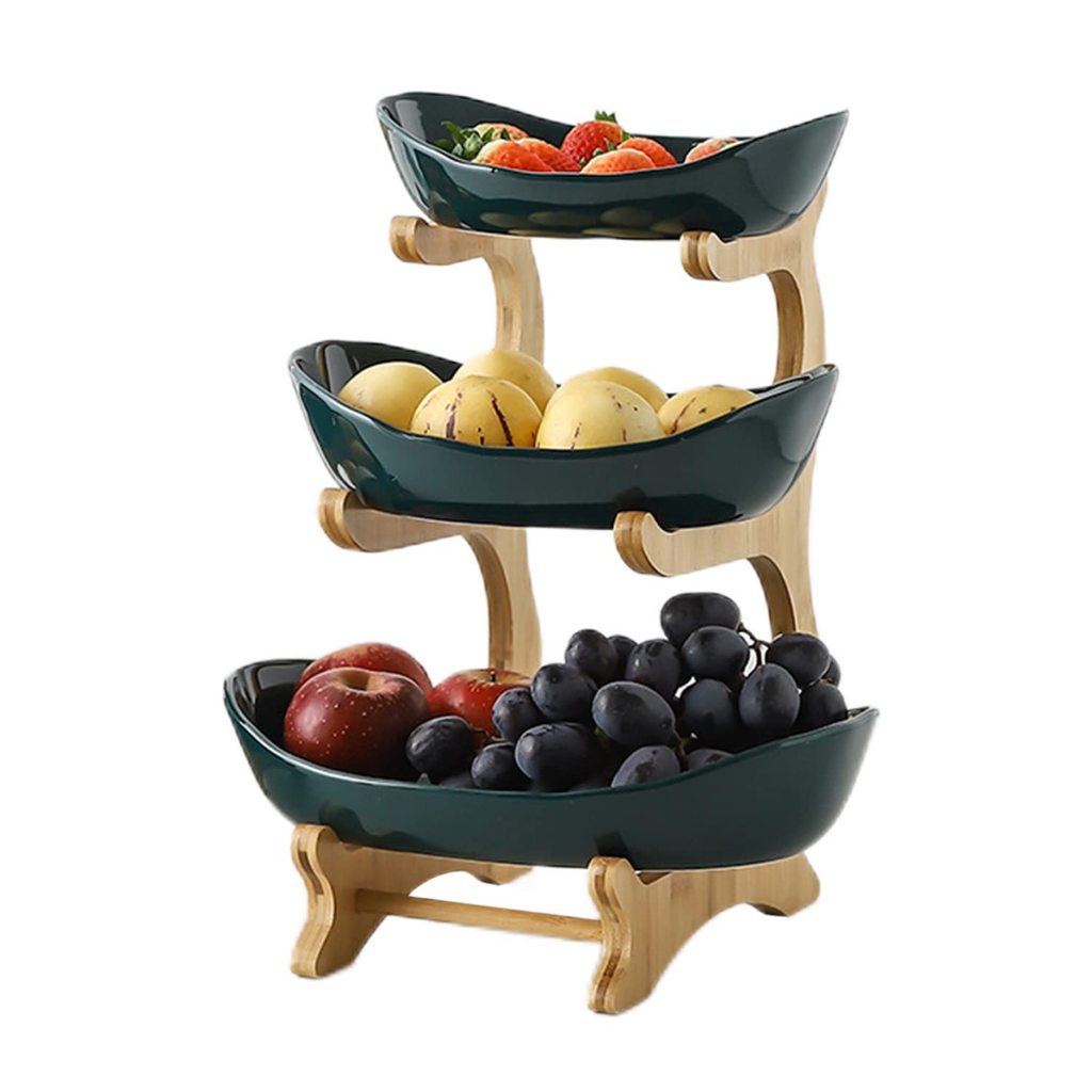 Nhiều Lớp Bảo Quản Khay Đựng Trái Cây Ăn Nhẹ Khay Ăn Nhẹ, 3 Tầng Bát Trái Cây Hộ Gia Đình Ăn Nhẹ Đĩa Kẹo Khay Giỏ Trái Cây Khay Đựng Trái Cây Có Chân Đế