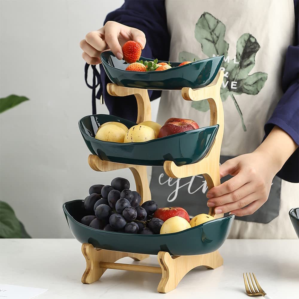 Nhiều Lớp Bảo Quản Khay Đựng Trái Cây Ăn Nhẹ Khay Ăn Nhẹ, 3 Tầng Bát Trái Cây Hộ Gia Đình Ăn Nhẹ Đĩa Kẹo Khay Giỏ Trái Cây Khay Đựng Trái Cây Có Chân Đế
