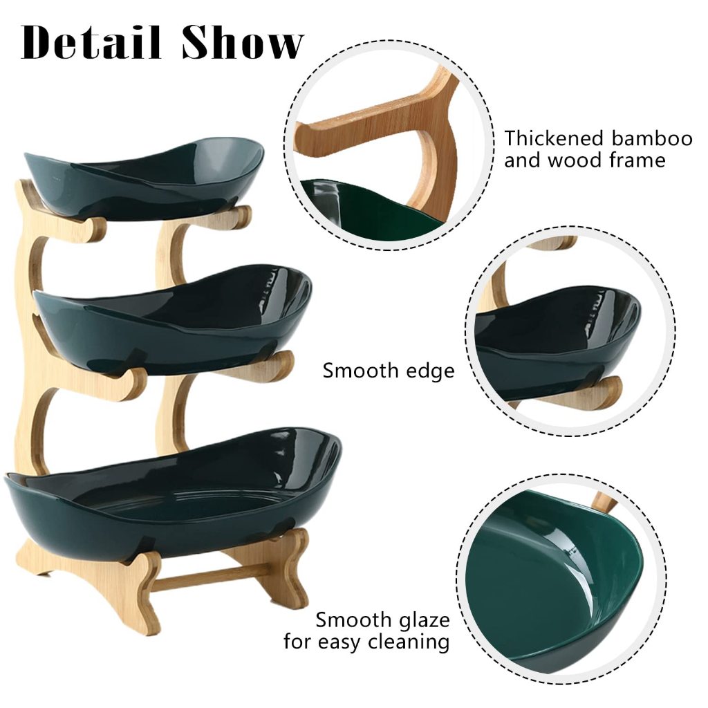 Nhiều Lớp Bảo Quản Khay Đựng Trái Cây Ăn Nhẹ Khay Ăn Nhẹ, 3 Tầng Bát Trái Cây Hộ Gia Đình Ăn Nhẹ Đĩa Kẹo Khay Giỏ Trái Cây Khay Đựng Trái Cây Có Chân Đế