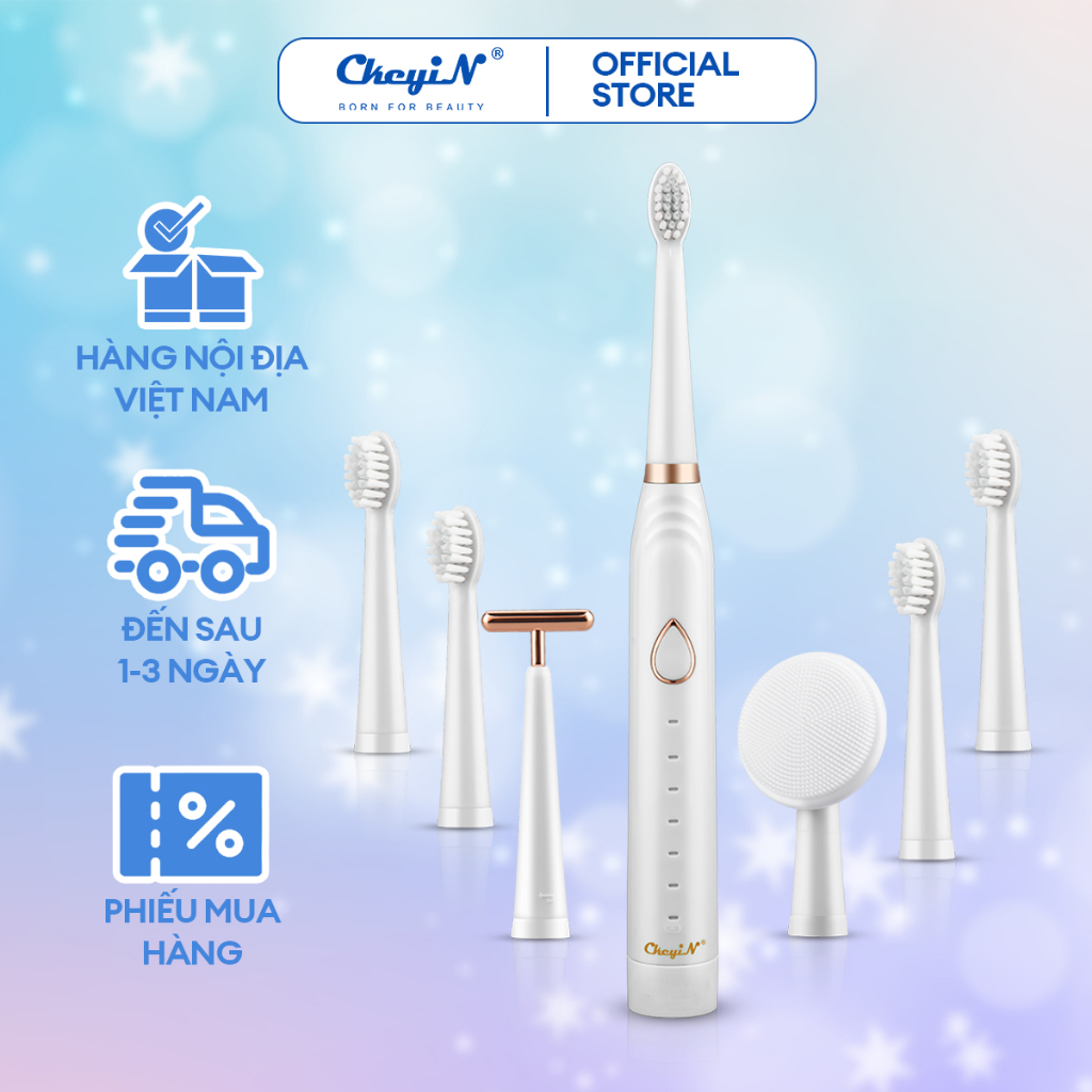 Ảnh CkeyiN Bàn chải đánh răng điện làm trắng 3 trong 1 với công nghệ sóng siêu âm KQ135 1