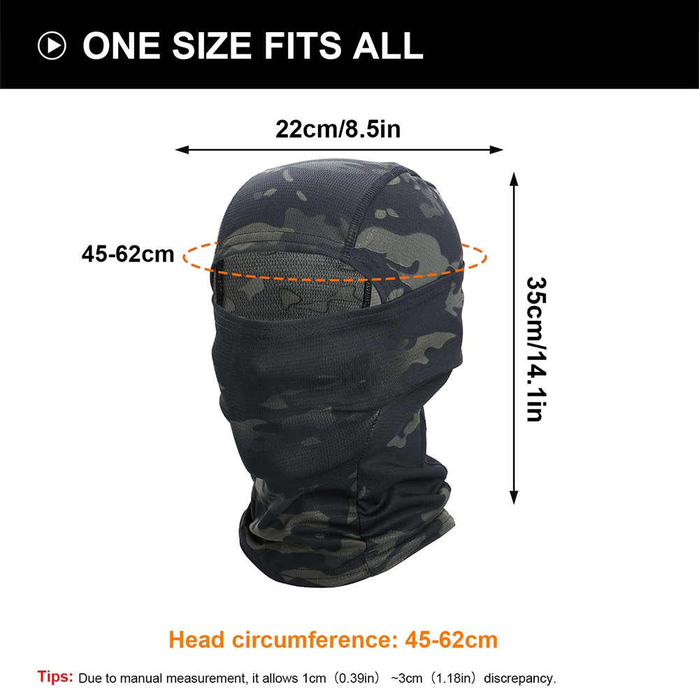 Mặt nạ Bandana Hood Mũ đội đầu để huấn luyện Đi xe đạp Trượt băng Săn bắn Balaclava chống gió