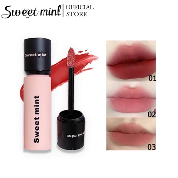 Son Kem Lì Sweet Mint nhiều tone màu đỏ hồng nâu cam đất giá học sinh dễ tán son Môi