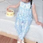 90-140cmBé Gái Mỏng Hoạt Hình Lụa Băng Chống Muỗi Quần Kuromi Giai Điệu Mùa Hè Nhà Quần Ống hẹp