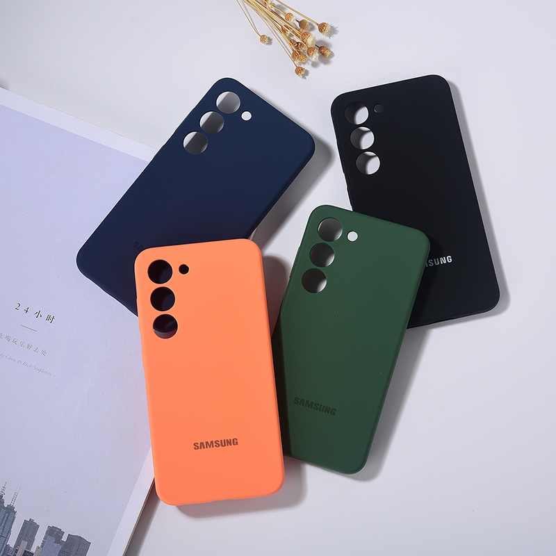 Dành Cho Samsung Chính Hãng S24 Ultra S23 S22 Plus Ốp Lưng Mềm Cảm Ứng Silicon Lỏng Điện Thoại Bảo Vệ Toàn Diện Vỏ Chống Sốc Cho Galaxy S24 + S23Plus S22
