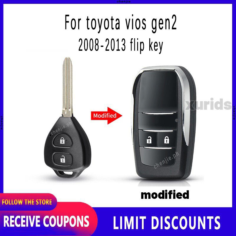 Toyota Vios Gen 2 Avanza 2008 2009 2010 2011 2012 flip key phụ kiện ô ...