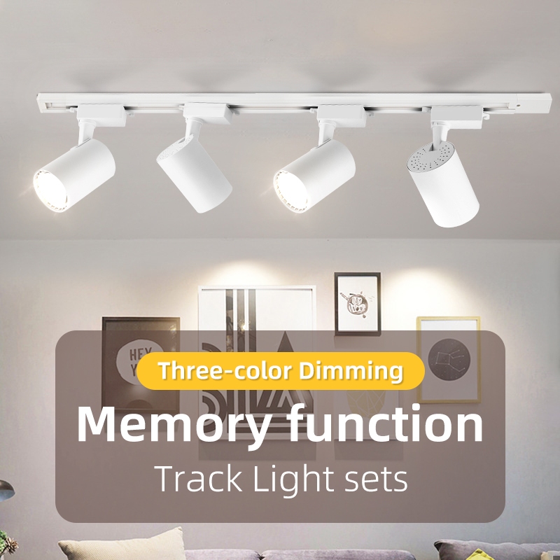 Đèn Rọi Ray COB Ống Bơ COMBO 4 Đèn 2 Thanh Ray Đèn Led Rọi Cob Đèn Trang Trí Quán Cà Phê Shop