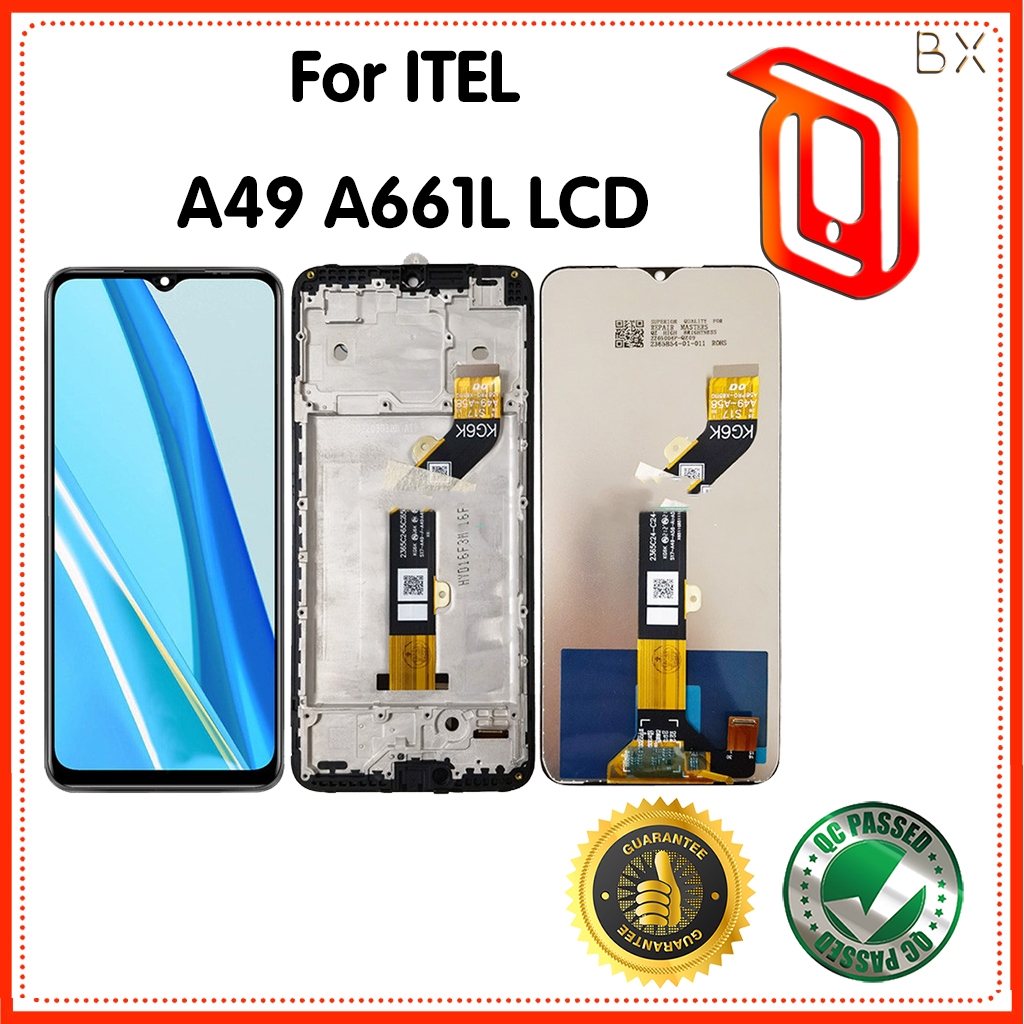 6.6 "Chất Lượng Cao Cho itel A49 LCD A661L Màn Hình Hiển Thị Chính Hãng Và Cảm Biến Màn Hình Cảm Ứng Bộ Số Hóa