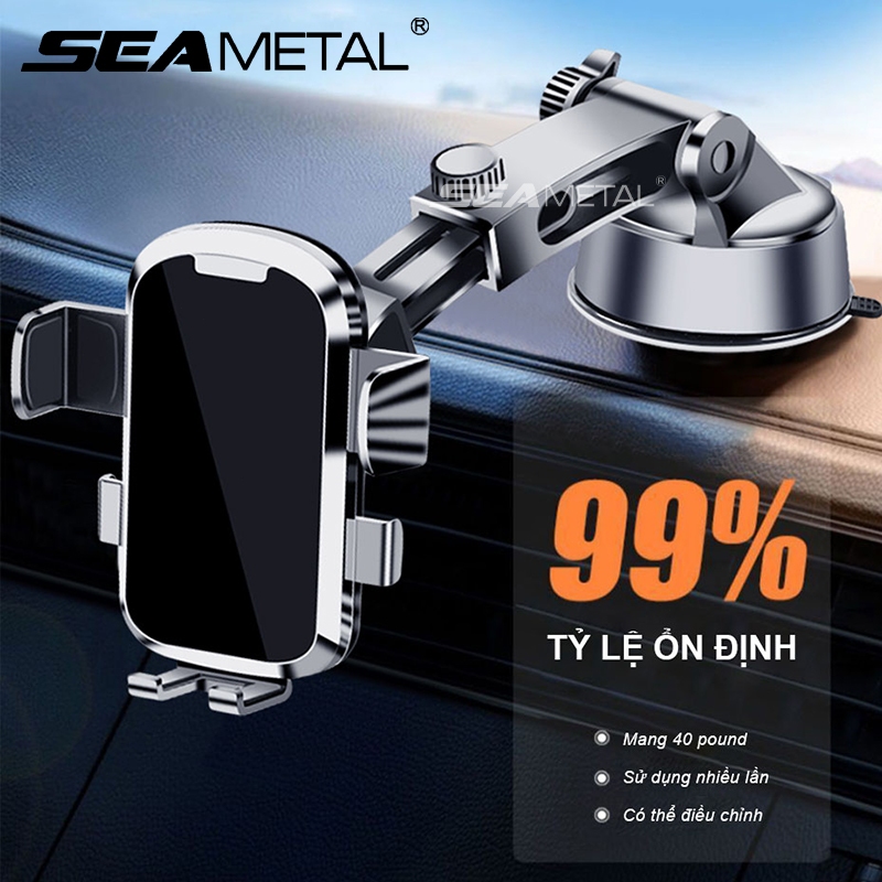 Giá đỡ điện thoại ô tô SEAMETAL Cốc hút Điều khiển trung tâm Giá đỡ điện thoại 360° Giá đỡ điện thoại thông minh điều chỉnh miễn phí Blacket