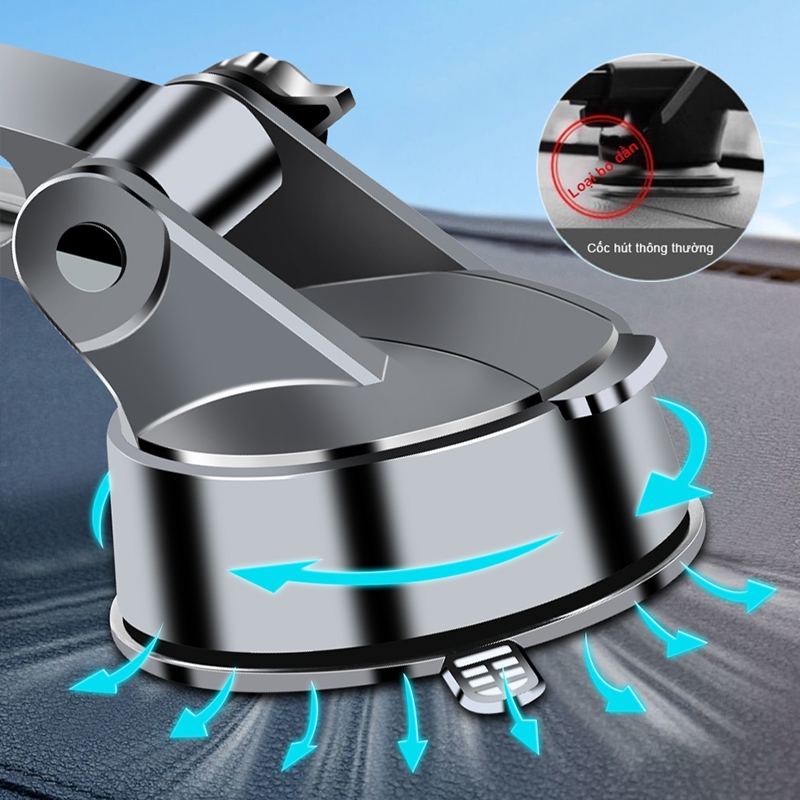 Giá đỡ điện thoại ô tô SEAMETAL Cốc hút Điều khiển trung tâm Giá đỡ điện thoại 360° Giá đỡ điện thoại thông minh điều chỉnh miễn phí Blacket