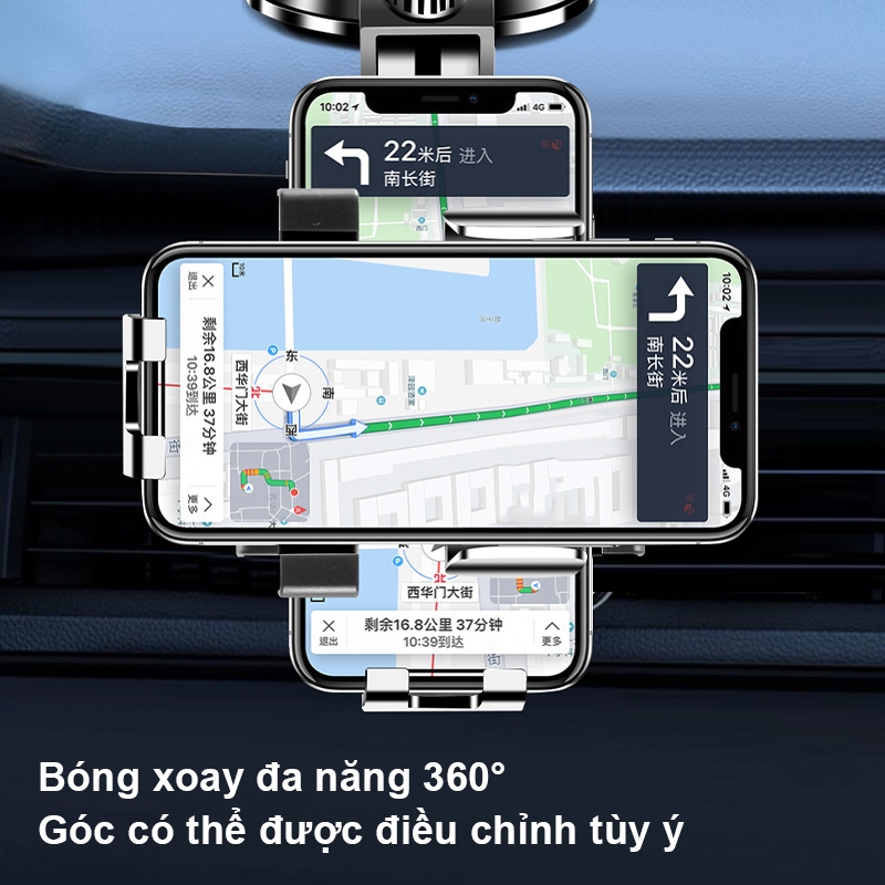Giá đỡ điện thoại ô tô SEAMETAL Cốc hút Điều khiển trung tâm Giá đỡ điện thoại 360° Giá đỡ điện thoại thông minh điều chỉnh miễn phí Blacket