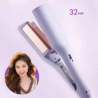 Máy uốn tóc Hippie cỡ lớn 32mm kiểu Pháp Tạo kiểu sóng Chất liệu gốm sứ chất lượng cao