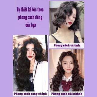 Máy uốn tóc Hippie cỡ lớn 32mm kiểu Pháp Tạo kiểu sóng Chất liệu gốm sứ chất lượng cao