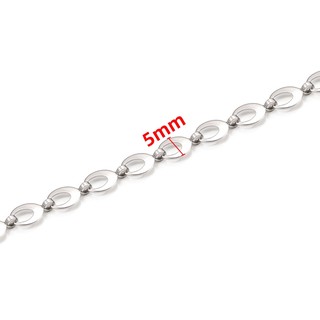 Thép không gỉ Chuỗi hình bầu dục Chuỗi trang sức Vòng cổ DIY Phụ kiện Vòng tay Vật liệu