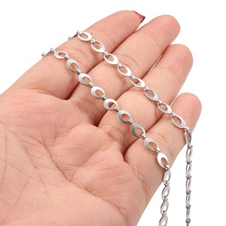 Thép không gỉ Chuỗi hình bầu dục Chuỗi trang sức Vòng cổ DIY Phụ kiện Vòng tay Vật liệu
