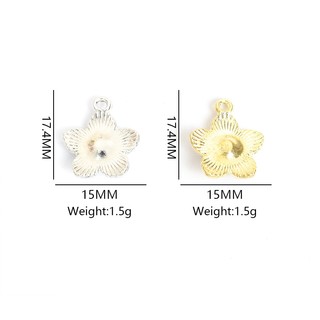 10 Chiếc Ngọc Trai Tinh Tế & Kim Cương Giả Kẻ Sọc Sakura Hoa Anh Đào Quyến Rũ Nữ Hẹn Hò Hàng Ngày Mặc Phụ Kiện Trang Sức Thanh Lịch Bông Tai Vòng Cổ DIY Mặt Dây Hoa Năm Cánh Sáng Bóng