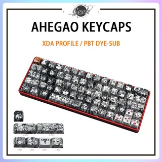 123 Phong Cách Chìa Khóa Ahegao Keycap PBT Thăng Hoa Anime Nhật Bản Keycap Cho Anh Đào Gateron Filco Kailh