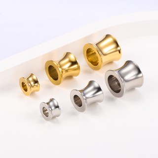 Thép không gỉ 18K Vàng xuyên lỗ Hạt hình Trumpet Phụ kiện trang sức DIY