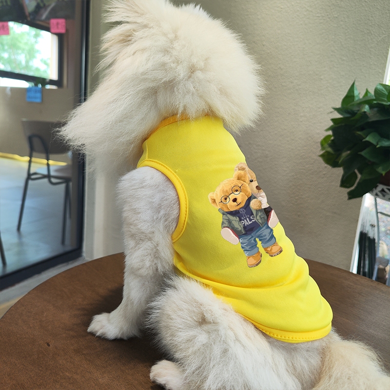 Mèo / Chó Mùa Xuân Xu Hướng Thời Trang Mới In Hình Tank Top Quần Áo Thú Cưng