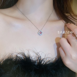DREJEW Vòng cổ mặt dây chuyền kim cương zircon thời trang Hàn Quốc niche xương đòn chuỗi ánh sáng sang trọng vòng cổ cao cấp dành cho nữ