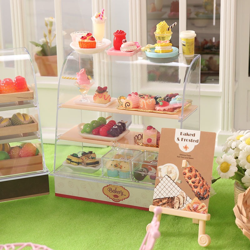 Siêu Thị Mini Kệ Kẹo Đồ Chơi Tủ Bánh Mô Hình Trẻ Em Thu Nhỏ Nhà Bếp Nhà ...