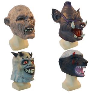 2024 Người Lớn Kinh Dị Quái Vật Mặt nạ Halloween Đáng Sợ Quỷ Zombie Mặt nạ Đảng Trò Chơi Đột Biến Quái Vật Cao Su Mũ Động Vật Mặt Cosplay Mũ