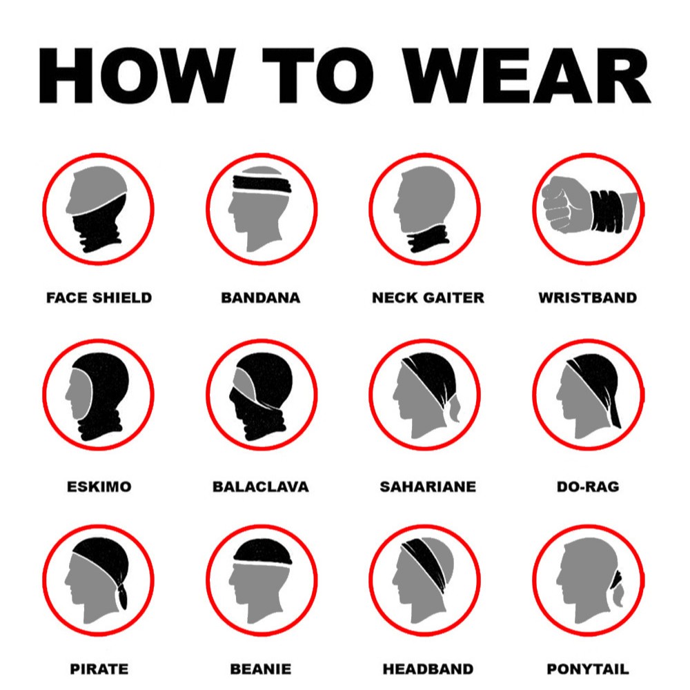 Musion Elastic Magic Bandana Headband Mặt nạ cho xe máy Multifucntional Ice Silk Half Face Mask Balaclava Face Mask