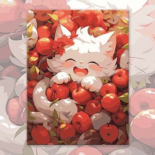 MOZI✨30 * 40cm / 40 * 50cm con mèo tranh tô màu theo số tranh số hóa tranh sơn dầu số hoá Số Mèo Tranh Sơn Dầu Tự Làm Chán Giảm Tranh Handmade Tranh Hoạt Hình Tranh Tô Màu Tranh Vẽ Tay Tranh Acrylic Tranh Sơn Dầu