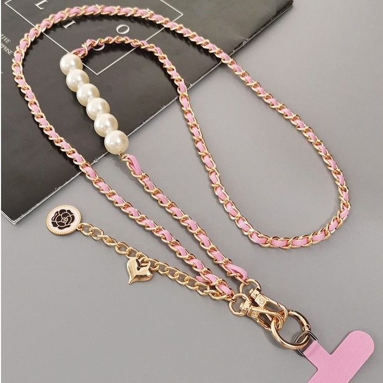 Phụ kiện nữ dây đeo chéo/ngực/bụng/túi da cao cấp, kim loại xoắn, chống sốc, trang trí điện thoại di động đa năng