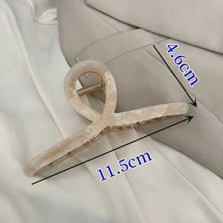 Kẹp Tóc Kim Loại Hình Vỏ Sò Chữ Thập Cỡ Lớn Đơn Giản Phong Cách Hàn Quốc Mới