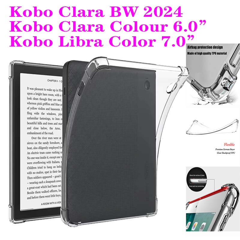 Étui rotatif à 360 degrés pour Kindle Colorsoft 7 (1{^>e<^} génération-2024), design magnétique amovible, support réglable, dos transparent avec mise en veille/réveil automatique, rose