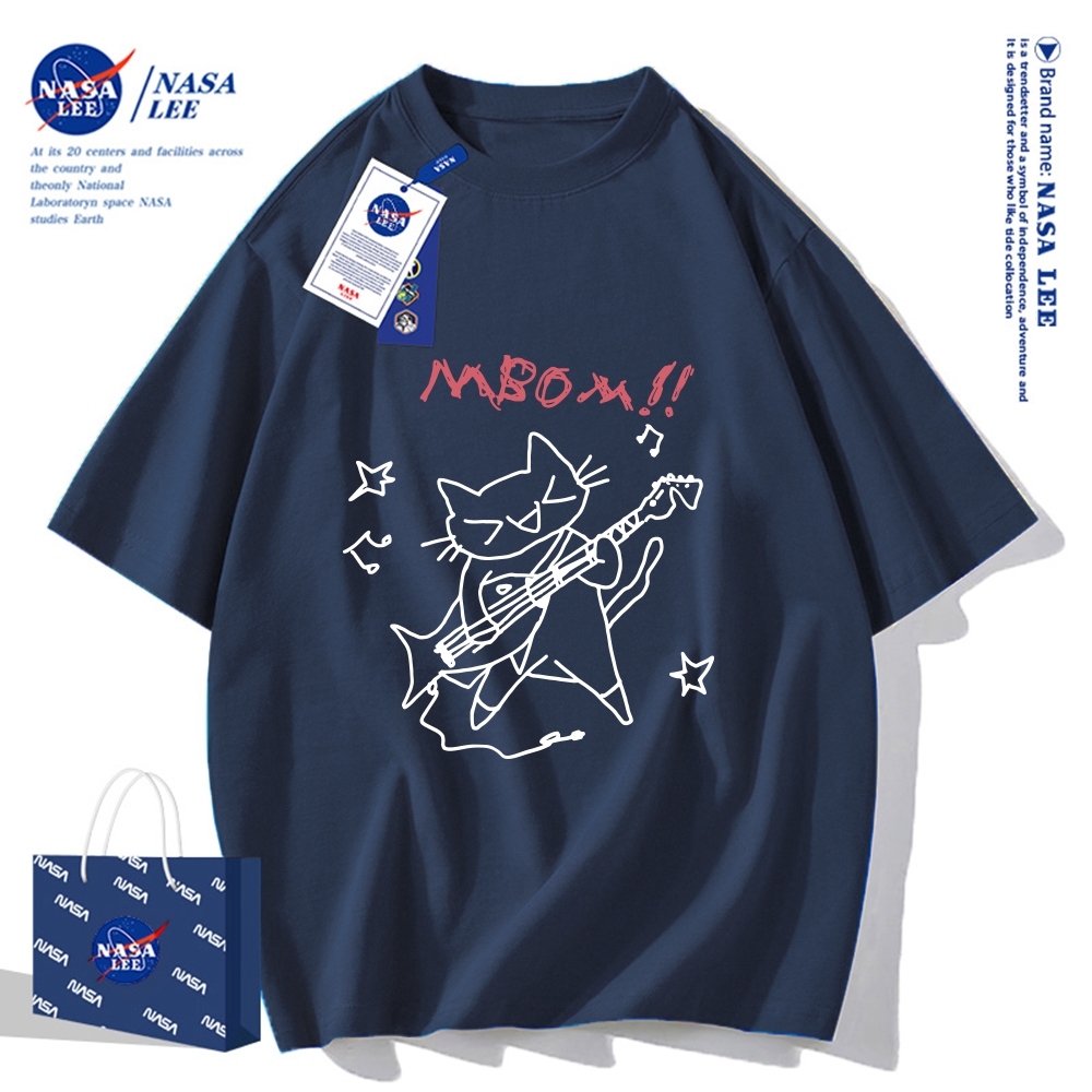 Nasa Joint Áo thun ngắn tay Nam Nữ Xu hướng thời trang Mùa hè 2026 Phong cách mới Rời Cặp đôi Áo thun nửa tay