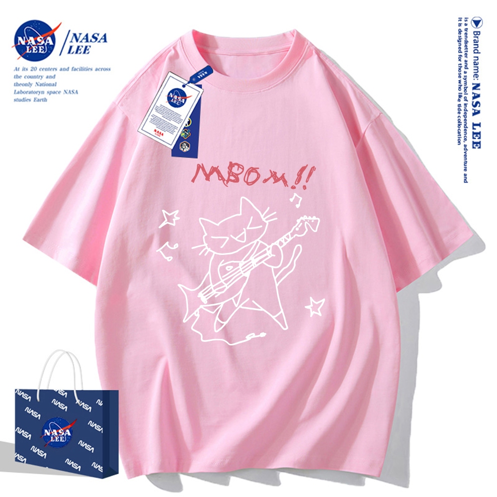 Nasa Joint Áo thun ngắn tay Nam Nữ Xu hướng thời trang Mùa hè 2026 Phong cách mới Rời Cặp đôi Áo thun nửa tay