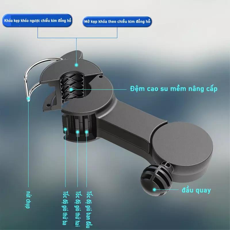 Quạt Máy Đôi Mini 12V - 24V SEAMETAL quạt điện hai đầu phù hợp với mọi dòng xe