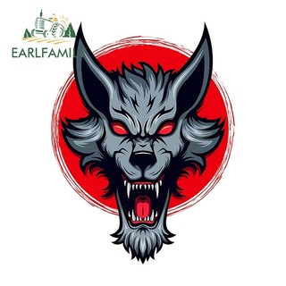 EARLFAMILY 13cm Hổ Trắng Đáng Sợ Xe Miếng Dán Chống Nắng Cản Người Cắm Trại Đồ Họa Chống Thấm Nước Decal Tắc Xước Thời Trang Vinyl Xe Bọc
