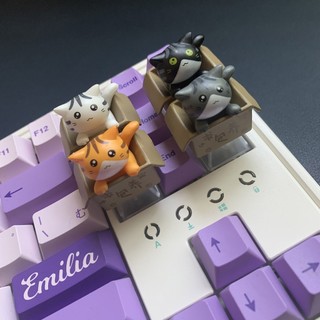 Keycaps mèo dễ thương ABS keycaps tùy chỉnh LED trong suốt qua keycap