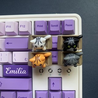 Keycaps mèo dễ thương ABS keycaps tùy chỉnh LED trong suốt qua keycap