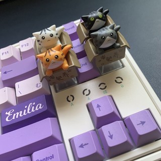 Keycaps mèo dễ thương ABS keycaps tùy chỉnh LED trong suốt qua keycap