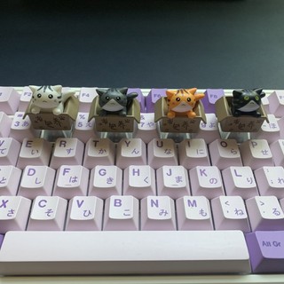 Keycaps mèo dễ thương ABS keycaps tùy chỉnh LED trong suốt qua keycap